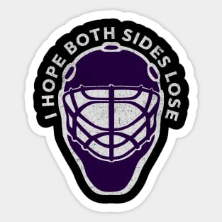 Hockey I Hope Both Teams Lose Funny Sports Hater Sarcastic Sticker